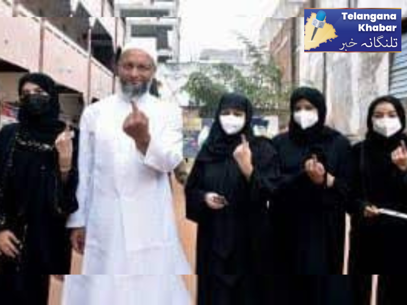 اسد الدین اویسی نے شاستری پورم میں ووٹ دیا