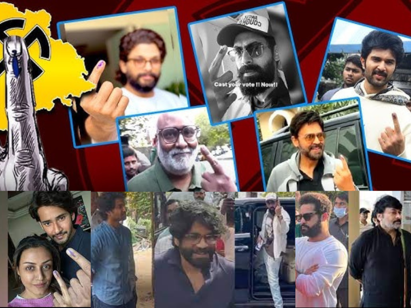 فلمی ستاروں نے ووٹ کاسٹ کیا