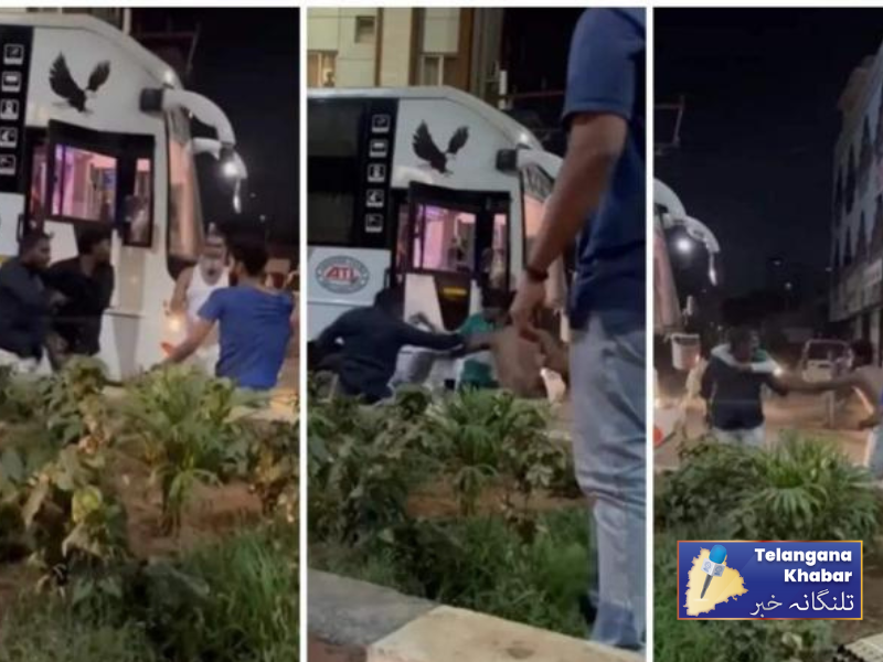 بیچ سڑک پر برتھ ڈے پارٹی۔ ہارن بجانے پر ڈرائیورپرحملہ