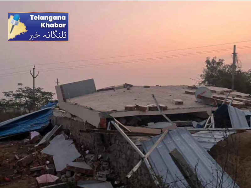 یادادری بھونگیر میں بی آرایس کے دفتر کو ریونیو عہدیداروں نے منہدم کردیا