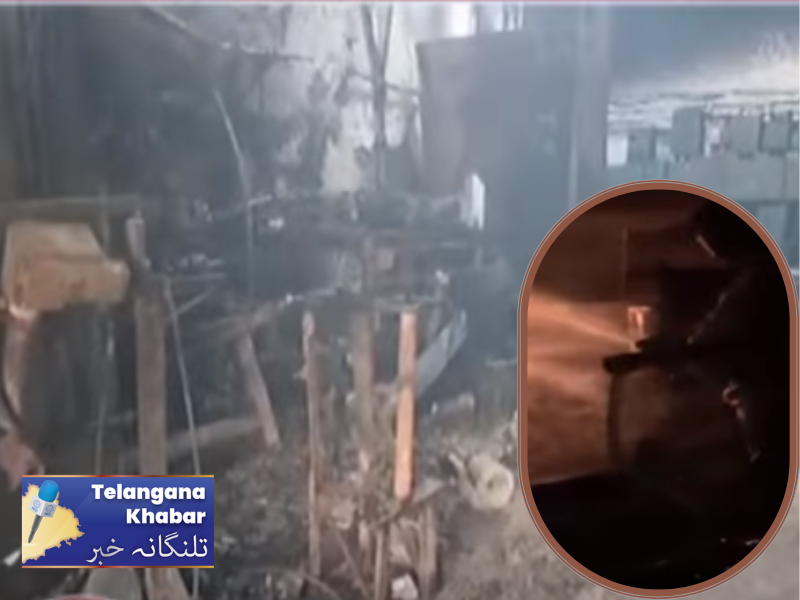 حیدرآباد: ڈرمس تیارکرنے  والی کمپنی میں لگی آگ