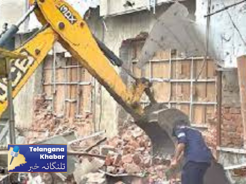 تلنگانہ کے گریٹر ورنگل میں غیرقانونی تعمیرات منہدم