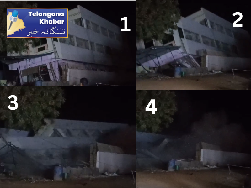 آندھراپردیش کے ضلع پرکاشم میں تین منزلہ لاج کی عمارت منہدم
