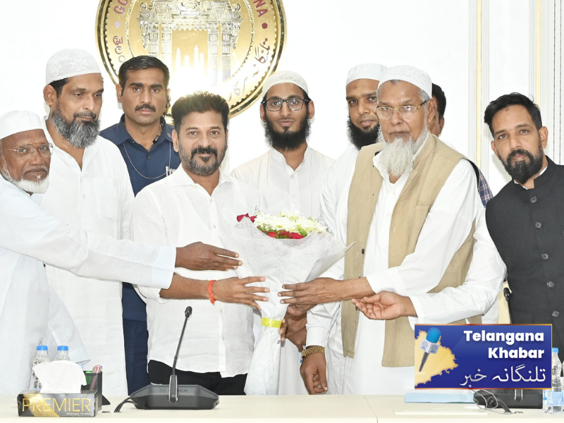 جمعیتہ العلما کے ایک وفد نےکی تلنگانہ وزیراعلیٰ ریونت ریڈی سے ملاقات۔ مسلم مسائل پر کی نمائندگی