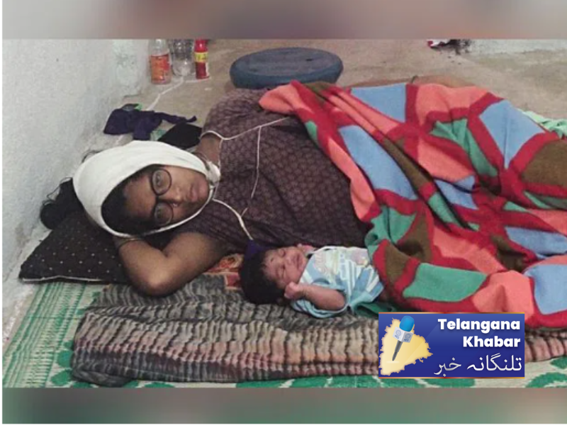 نرس ہاسپٹل کو قفل لگا کر چلی گئی۔ حاملہ خاتون نے برآمدے میں دیا بچہ کو جنم